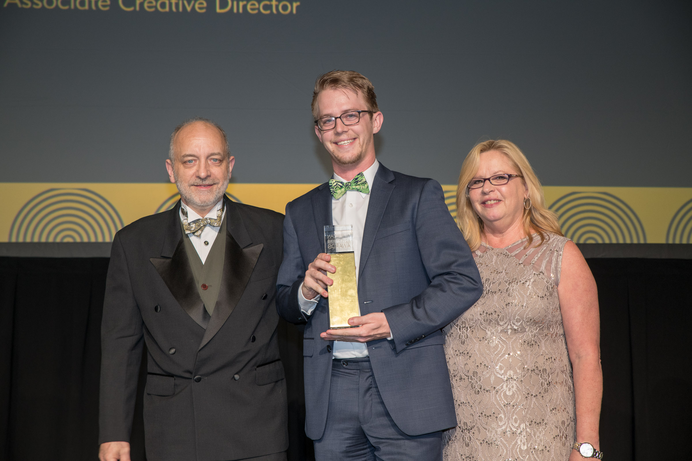 Nick Kidd accepting an award